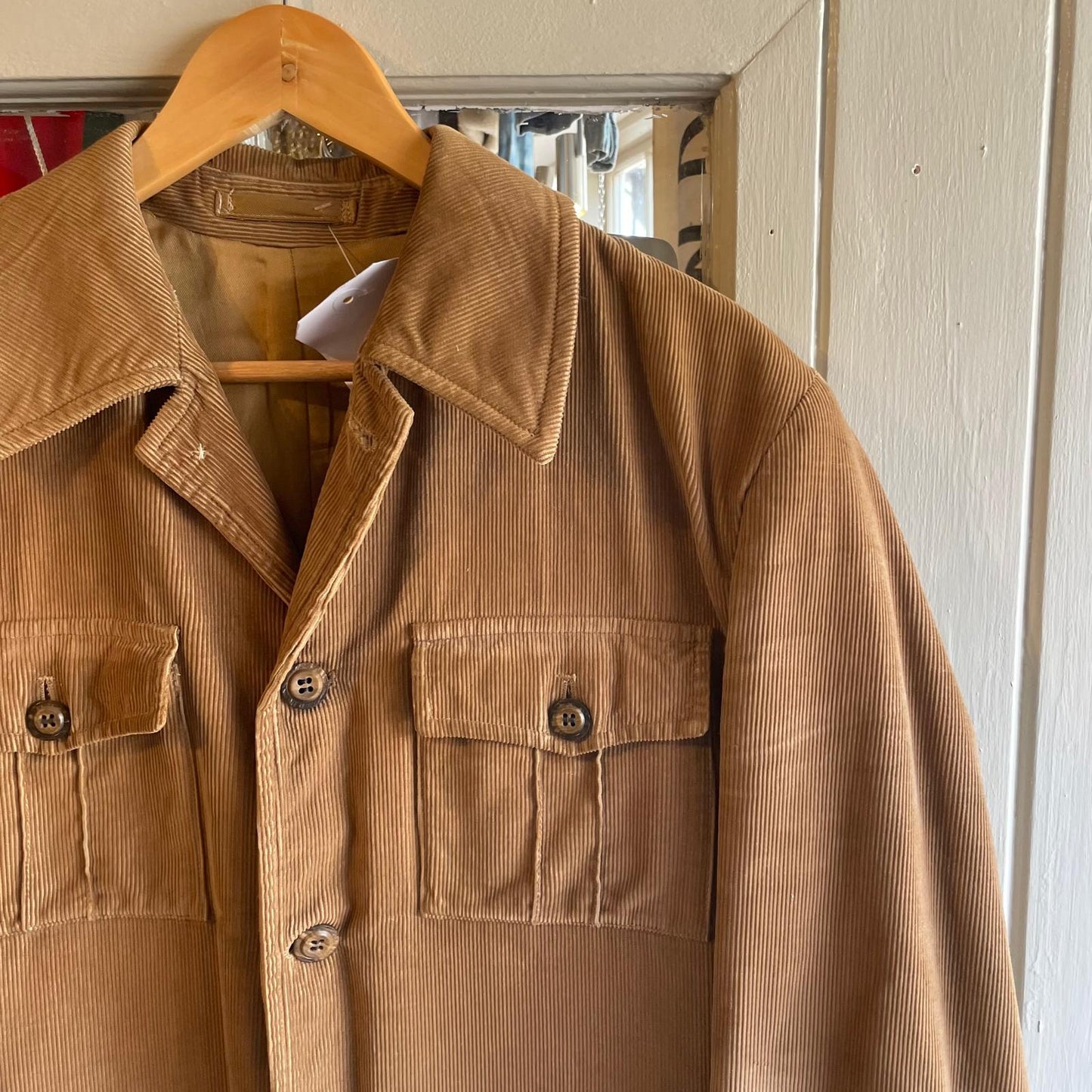 1960s 1970s Corduroy Safari Jacket