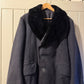 1940s 1942 British Military Wool Fur Naval Coat