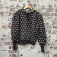 Vintage 1970s 1980s Brown Polka Dot Knitted Jumper