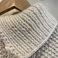 1970s 1980s Cream Knitted Zip Jumper