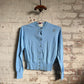 1960s Blue Cotton Button up Cardigan
