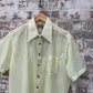 Vintage 1970s Yellow Button Up dagger Collar Shirt