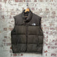2000s Brown North Face Puffer Gilet Jacket