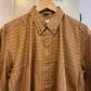 1970s Gold Striped Italian Button Up Shirt