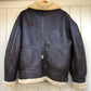 1980s Brown leather Shearling Flight Aviator Jacket