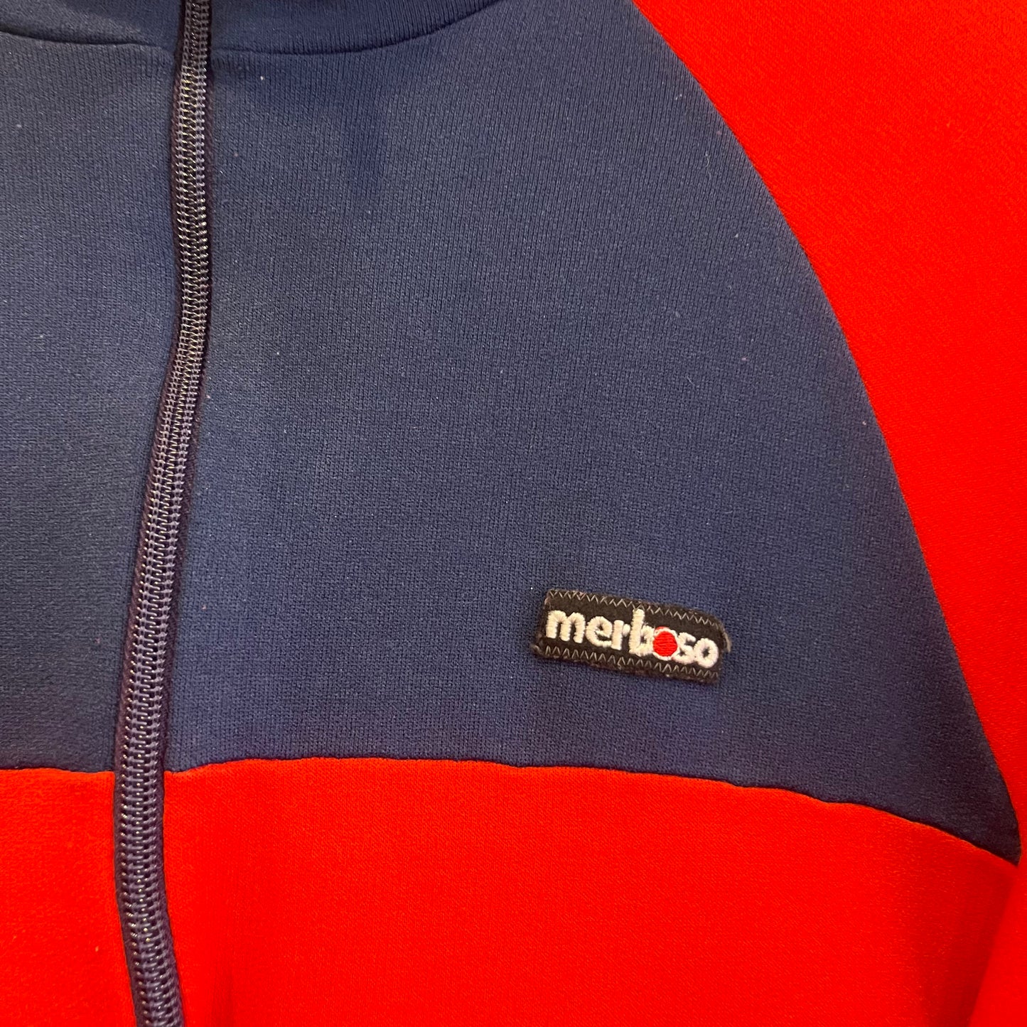 1980s Navy and Red Merboso Track Top