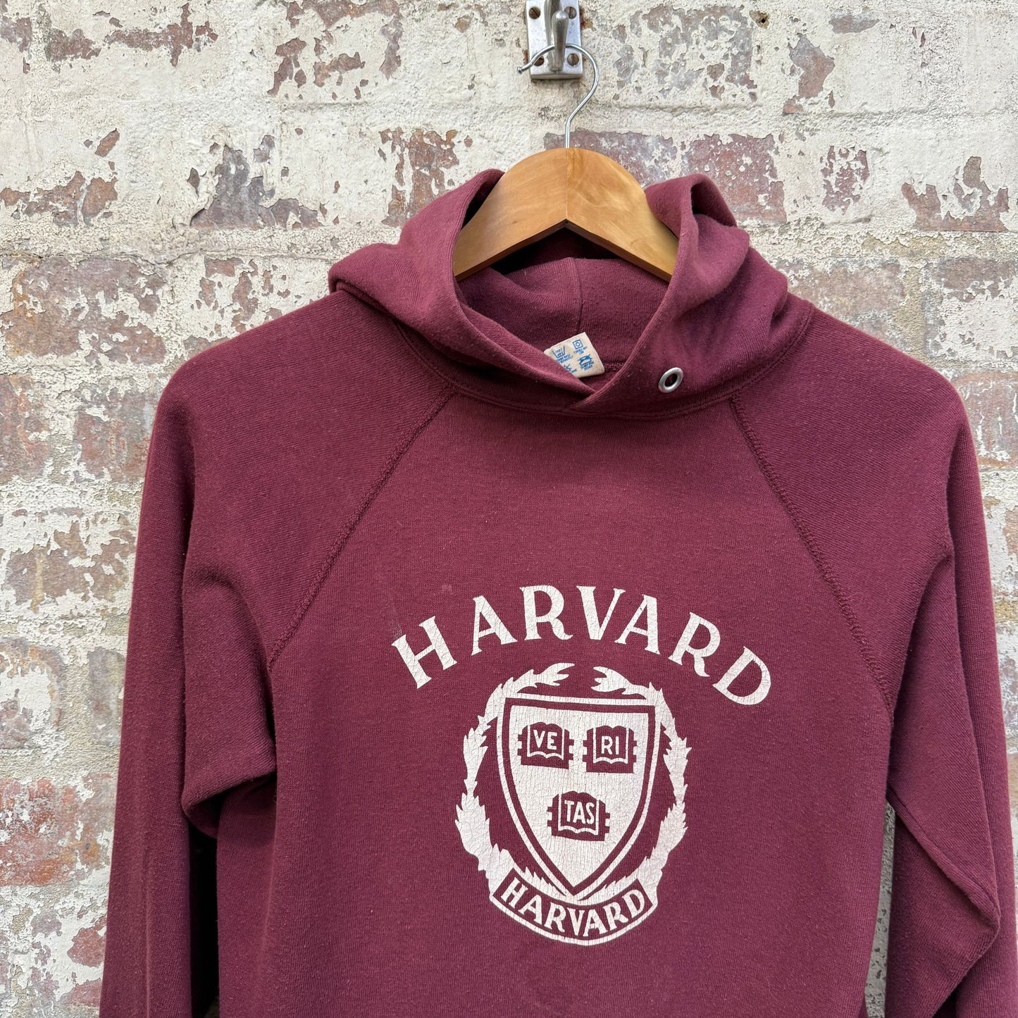 1970s Maroon Harvard Champion Graphic Hoodie