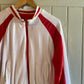 1970s Reversible Towelling White and Red Zip Up Jacket