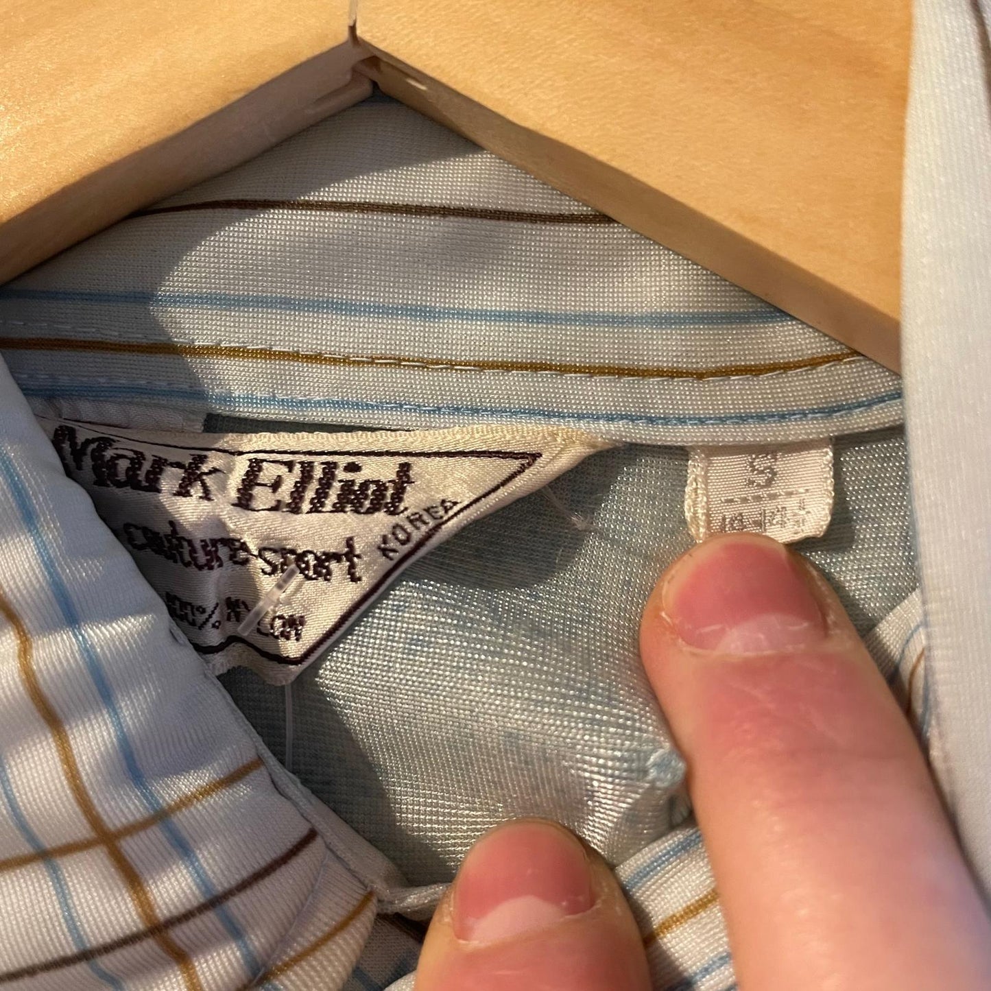 1970s Grey American Graphic Collared Shirt