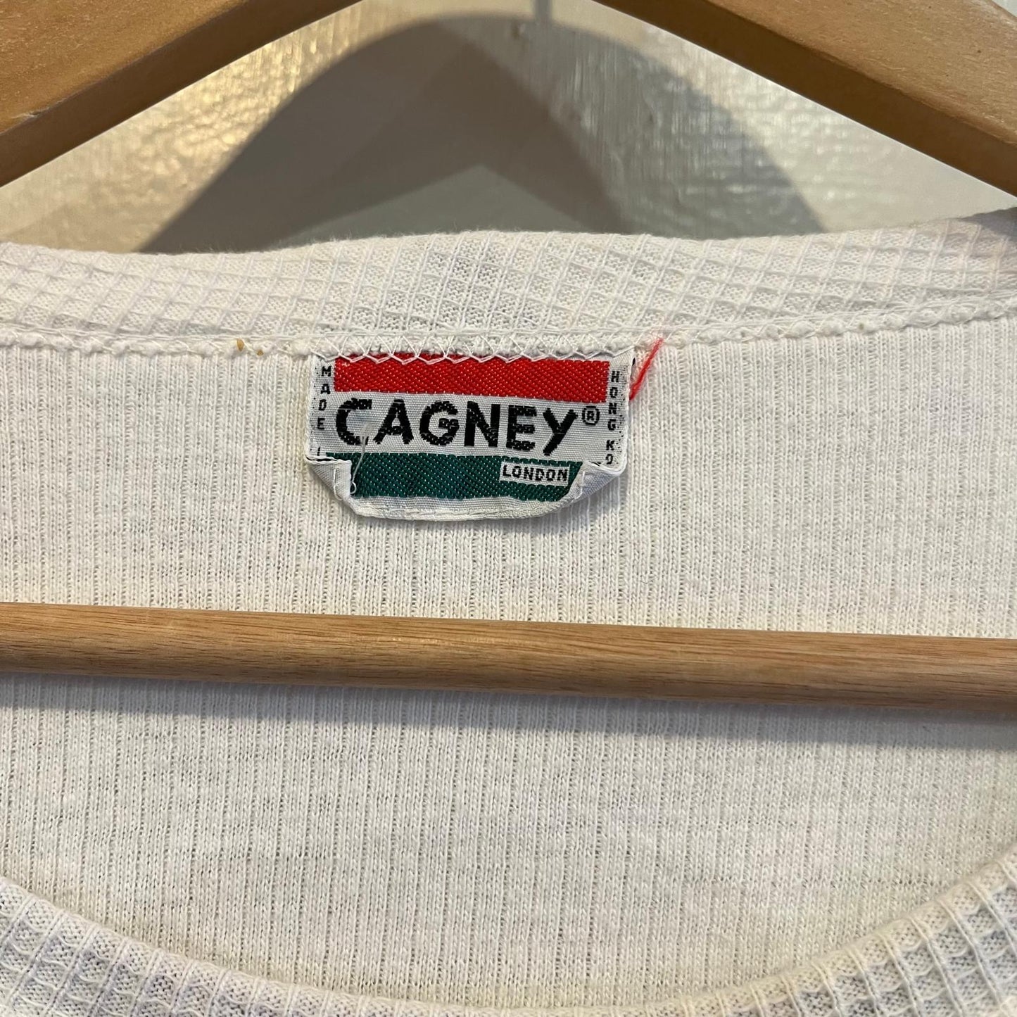 1970s Blue and White Waffle T-Shirt