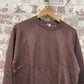 Vintage 1970s 1980s Brown Raglan Blank Sweatshirt Jumper
