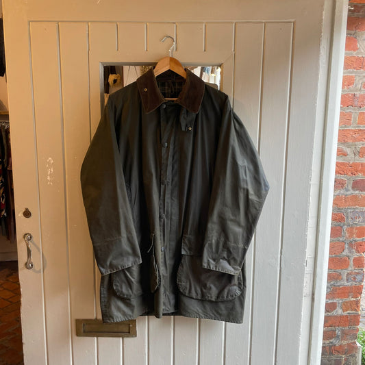 Vintage 1990s Black Barbour Border Wax Jacket