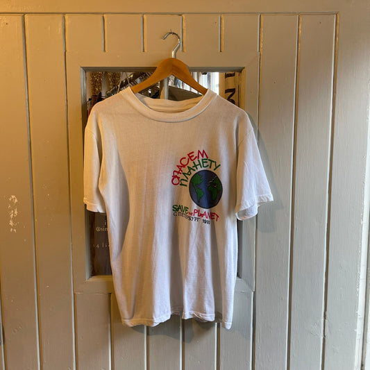 1980s White Save the Planet T-shirt