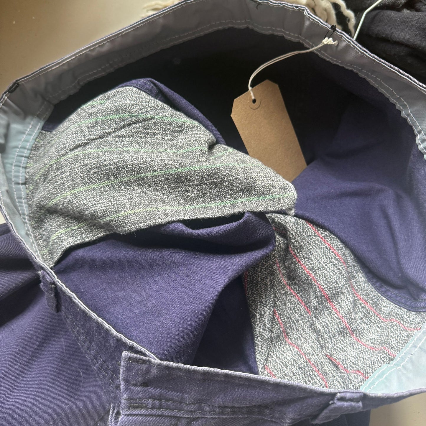 1950s Navy British Workwear Cotton Drill Trousers