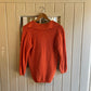1960s Orange Wool Knitted Button Jumper