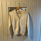 1980s Cream Dead stock British Wool Knitted Cardigan