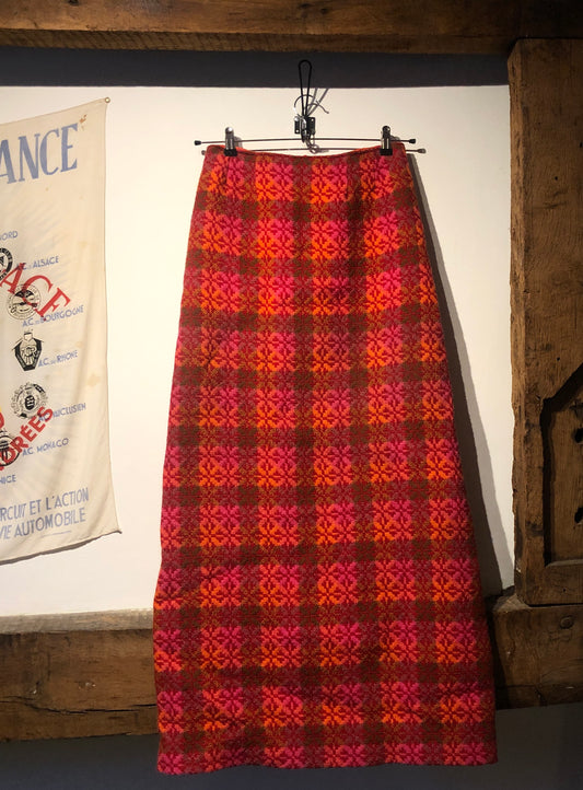 1960’s Welsh Wool Handmade Tapestry Maxi Skirt