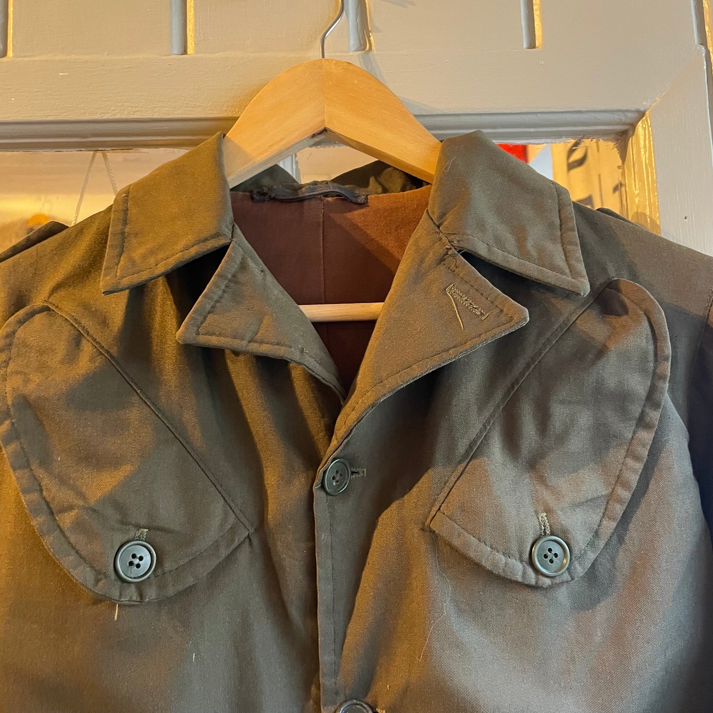 1970s Khaki Green Military Field Jacket