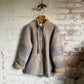 1970s Unusual Leather Shearling French Coat