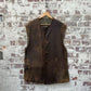 1940s British Military Leather Jerkin Gilet Jacket