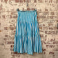 1980s Blue Striped Laura Ashley Cotton Skirt