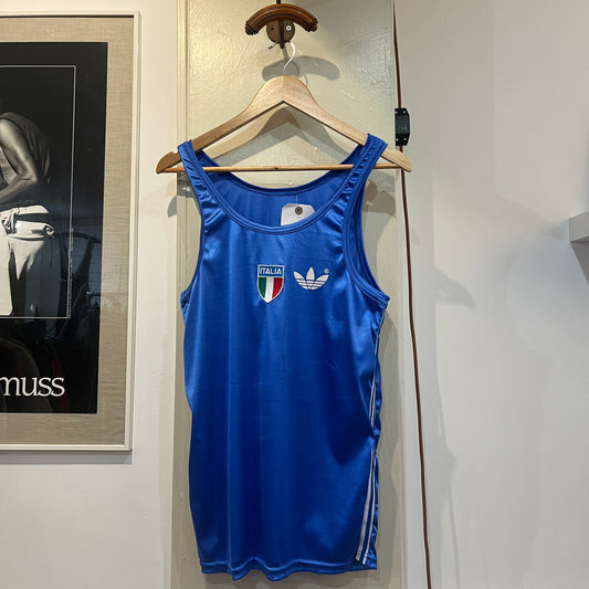 1970s Blue Adidas Italia Vest Top
