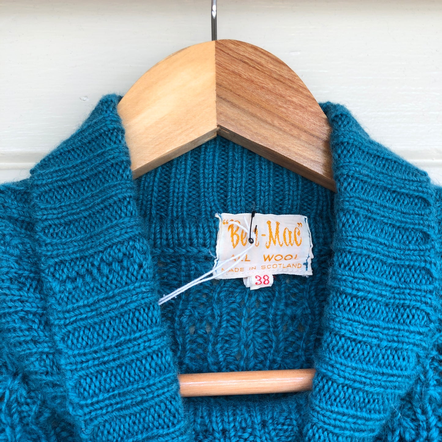 1960s Turquoise Wool Turtle Neck Knitted Jumper