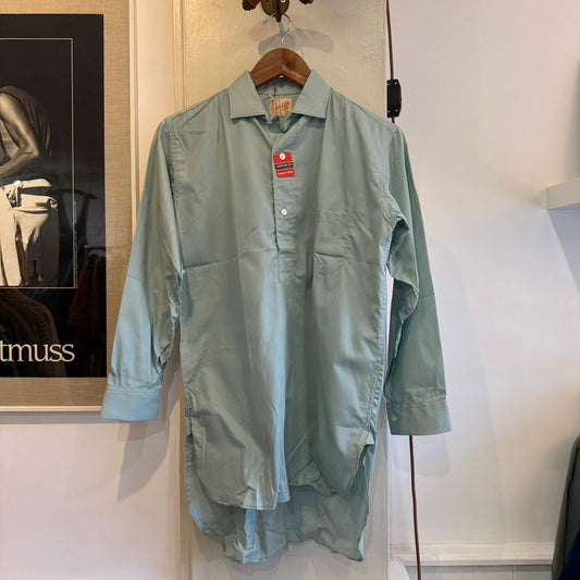 1940s Turquoise British Smock Work Shirt