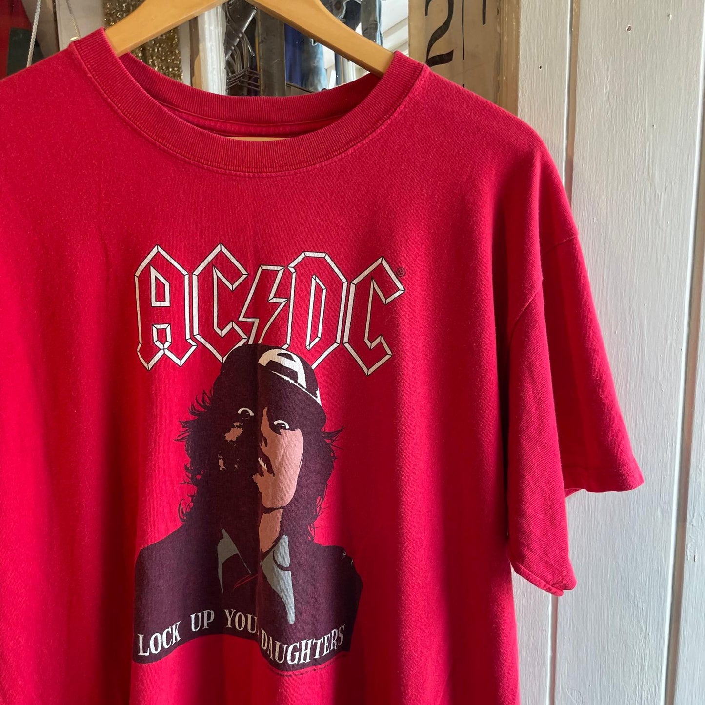 2000s Red Graphic ACDC T-shirt