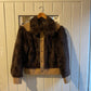 1970s 1980s Brown Fur Shearling Jacket