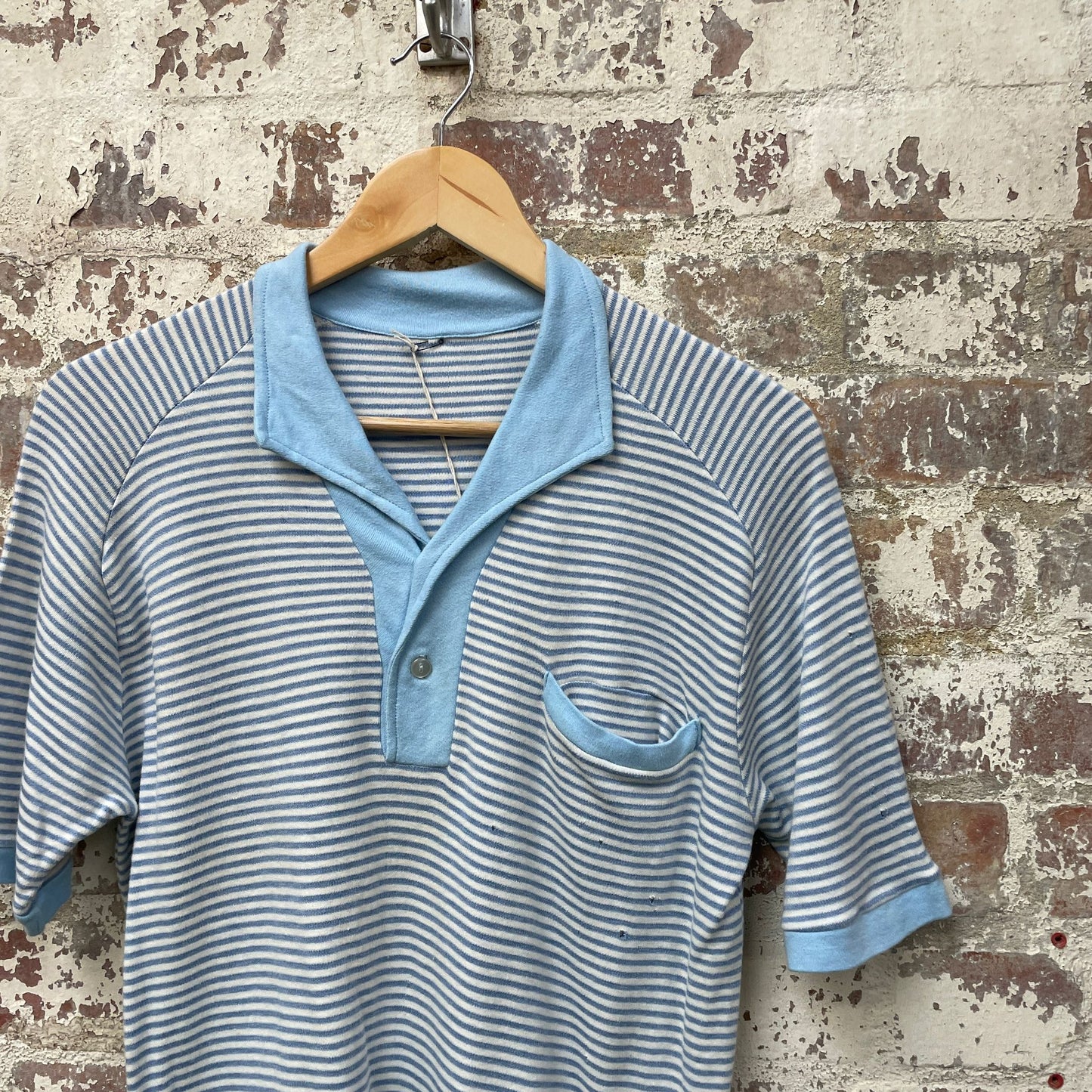Vintage 1960s Striped British Leisure Shirt Top