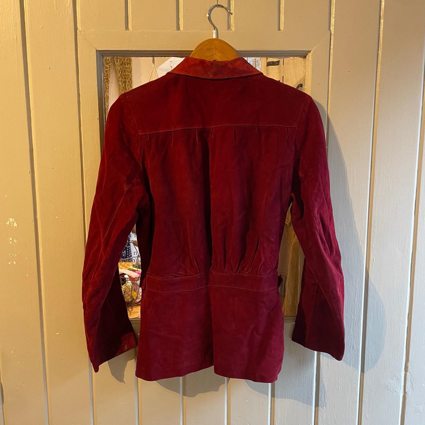 1960s Red Suede Zip British Jacket
