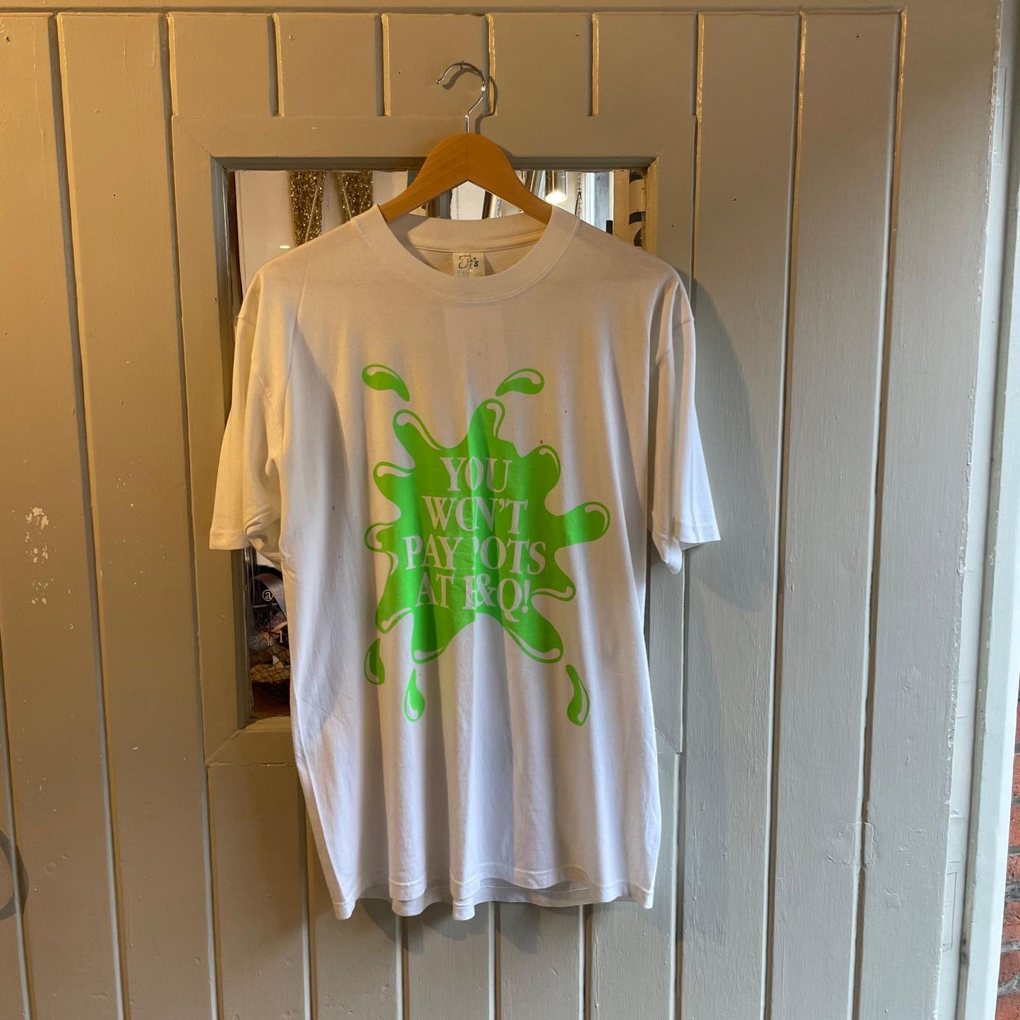 1990s White B&Q Graphic T-shirt