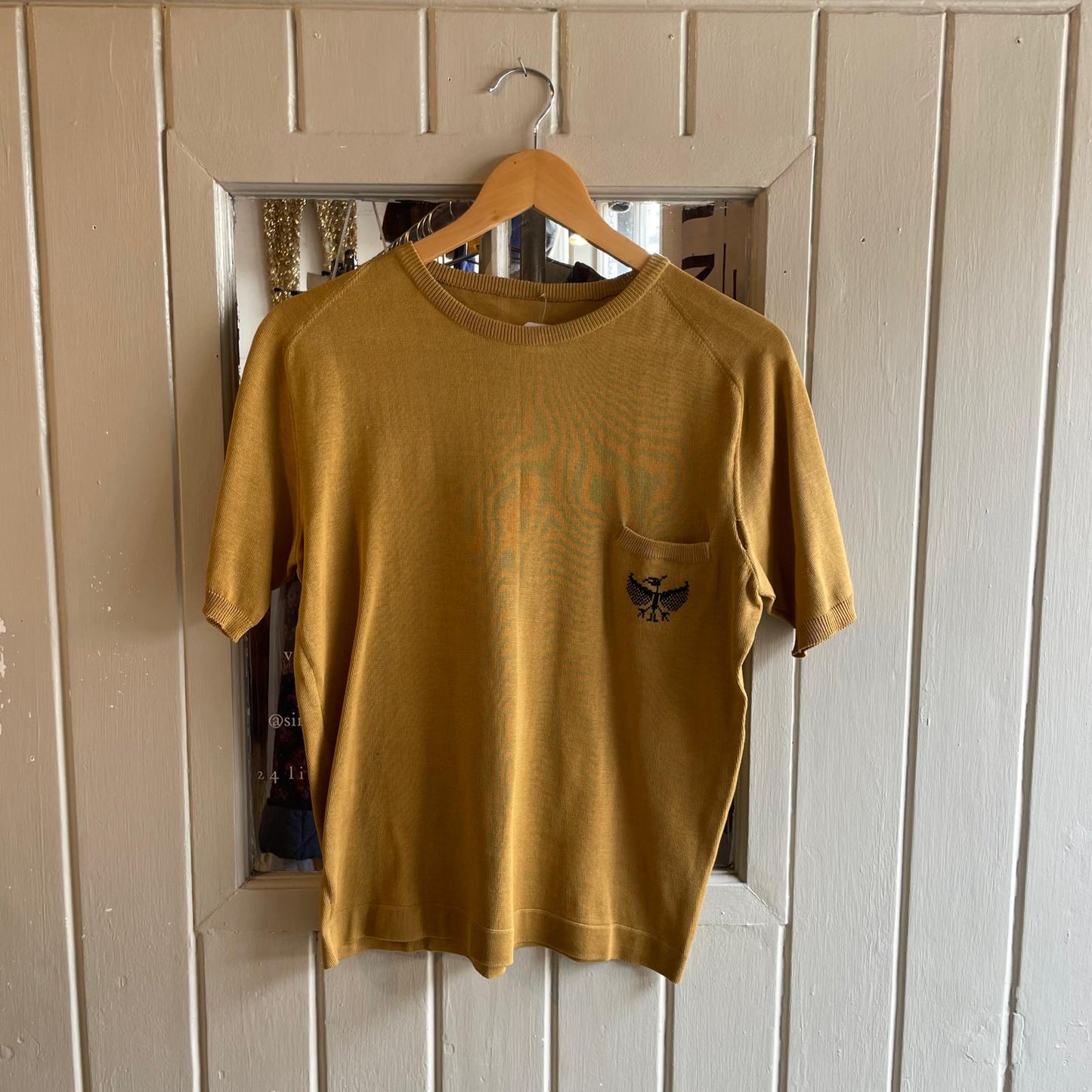 1960s Beige Knitted Pocket T-Shirt
