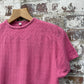 1960s Pink Wool Knitted T-Shirt Top