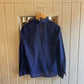 Vintage 70s/80s Navy Cotton Dagger Collar Button Shirt