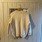 1980s Cream Wool Knitted Aran Jumper