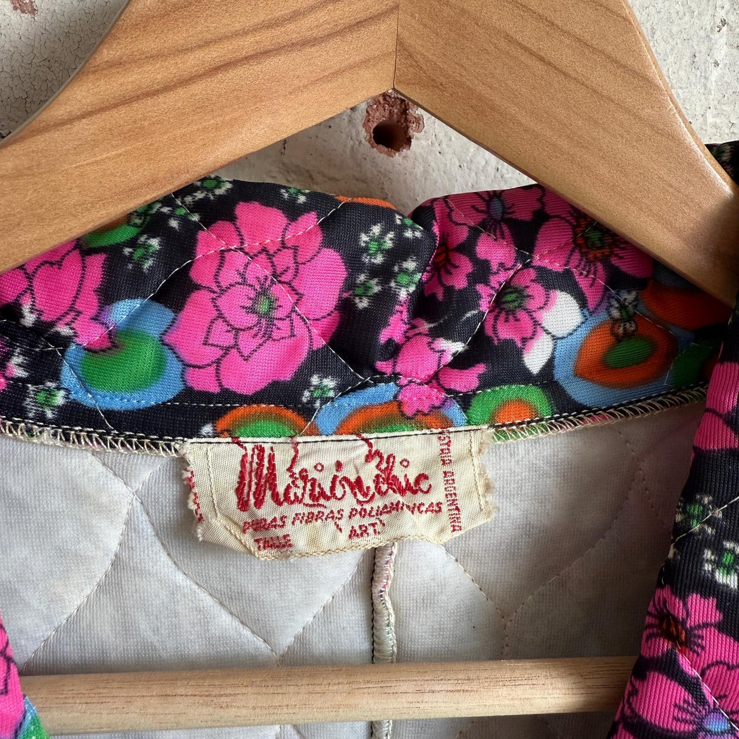 1970s Floral Padded House Coat Jacket