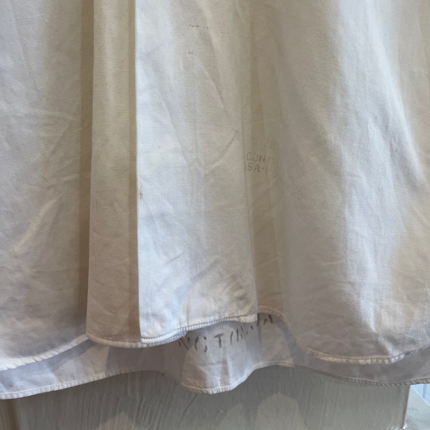 1970s White Short Sleeve US Navy Dress Shirt