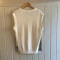 1980s Cream Ellesse Knitted Tank Top Sweater Vest