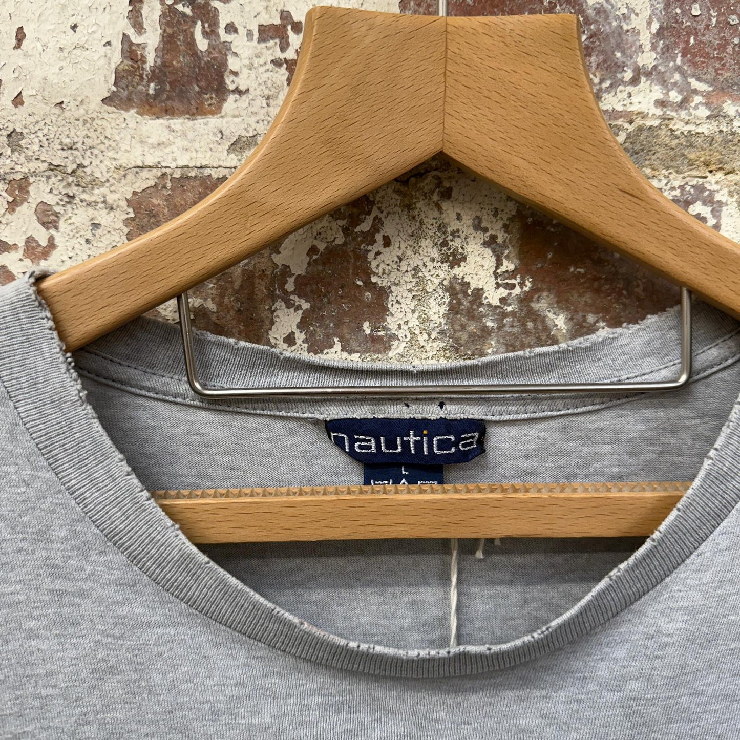 1990s Grey Graphic Nautica T-Shirt