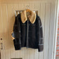 1970s Dark Brown Sheepskin Lined Zip Up Flight Jacket