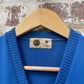 Vintage 1970s 1980s Blue Knitted Tank Top Sweater Vest Jumper