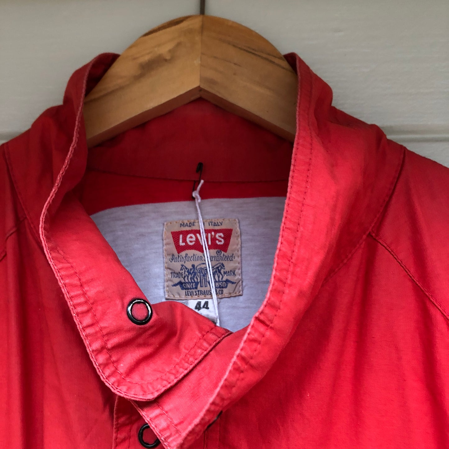 1980s Red Levi's Cotton Detail Jacket