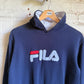 1990s Navy FILA Hoodie Jumper
