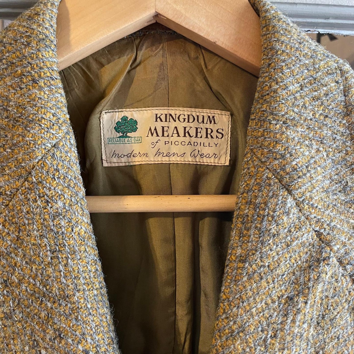 Vintage 70s/80s Checkered Tweed Meakers Blazer Jacket
