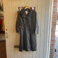 Vintage 70s/80s Brown/Black Leather Trench Coat