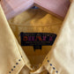 Vintage 70s Yellow Dagger Collar Button Cotton Shirt