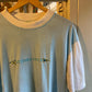 1980s Baby Blue White Striped T-shirt