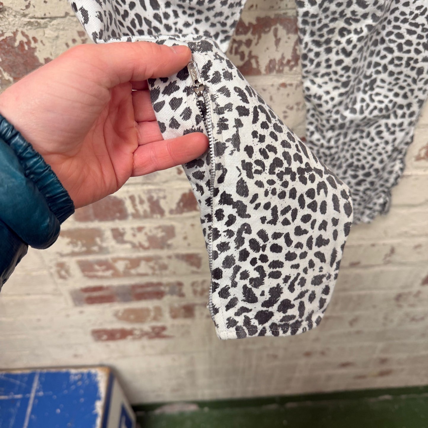 1960s British Leopard Graphic Cotton Trousers